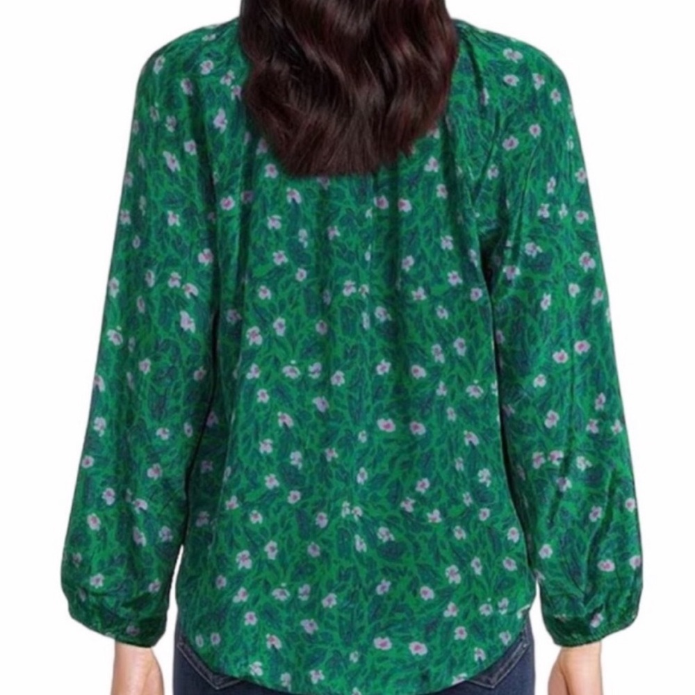 Roller Rabbit Green Floral Blouse - Picture 2 of 5